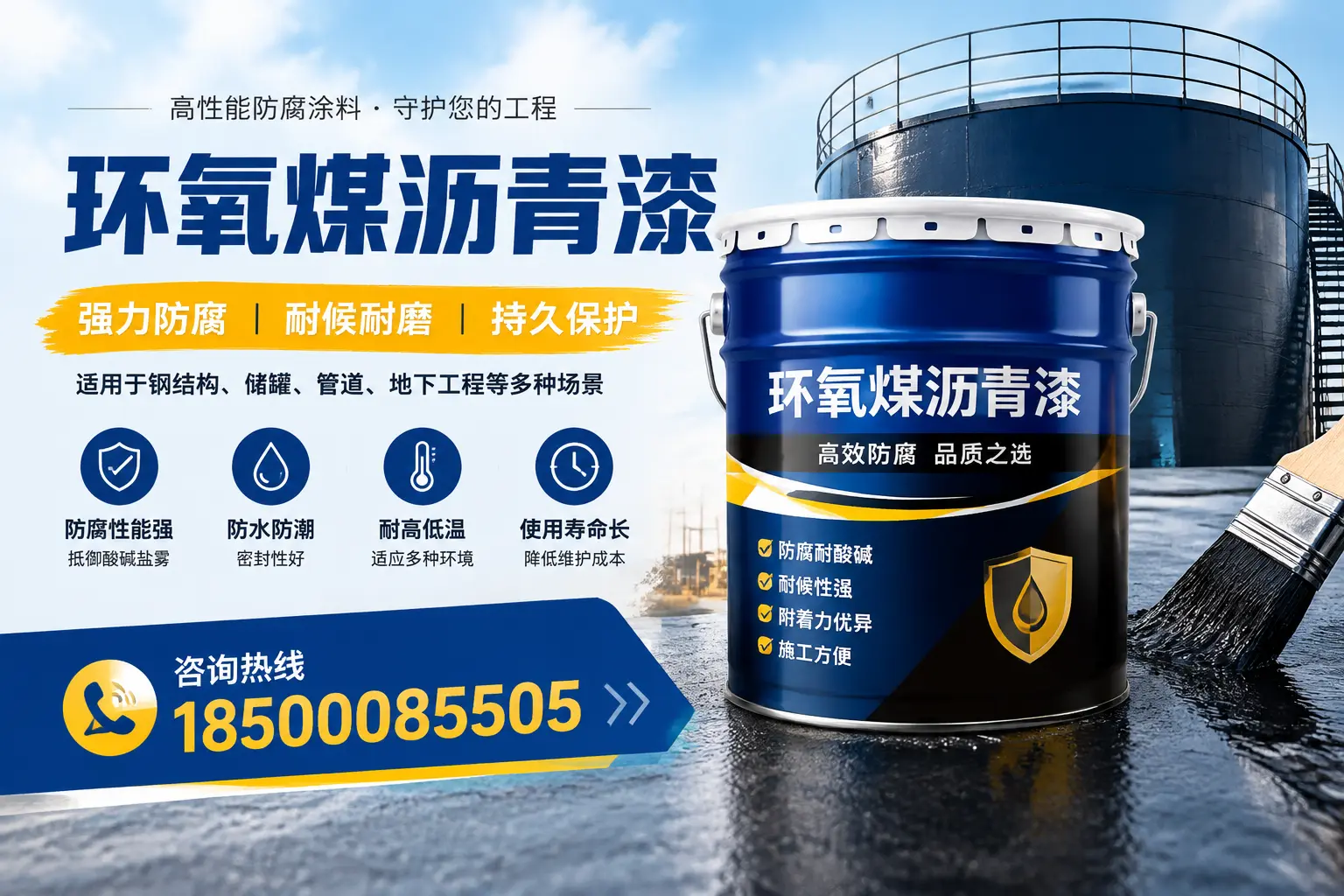 环氧煤沥青漆在工业中的应用，黄山企业的选择